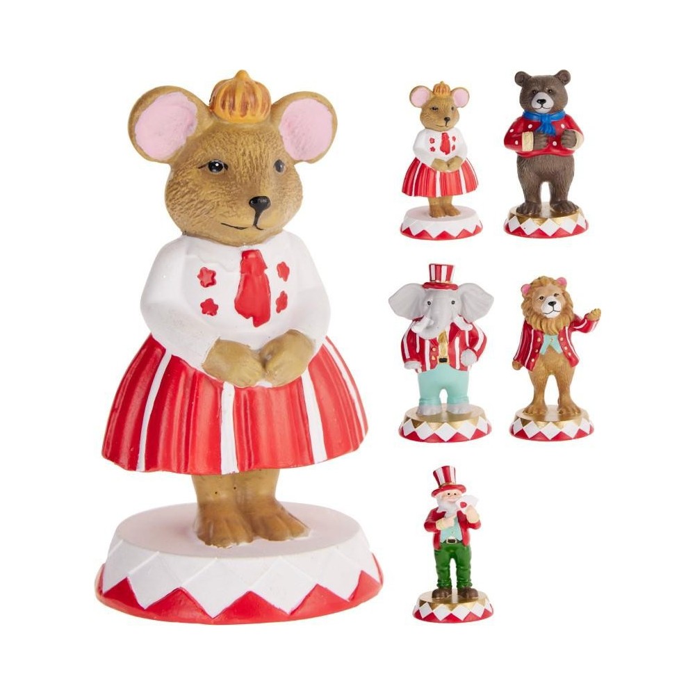 ANIMALI CIRCO IN PIEDI H.10.5 5 ASSORTITI